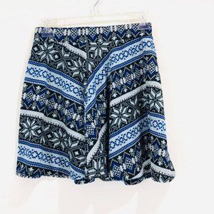 L.A. Hearts Woman’s Sz S Skirt Blue White Snowflak